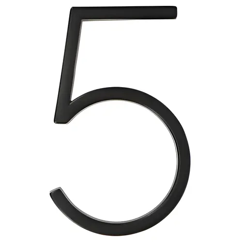Number Distinctions 5" Black Steel Screw-On 5 Coated Number Distinctions 5" Black Steel Screw-On 5 Coated
