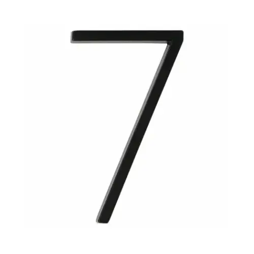 Number Distinctions 5" Black Steel Screw-On 7 Coated