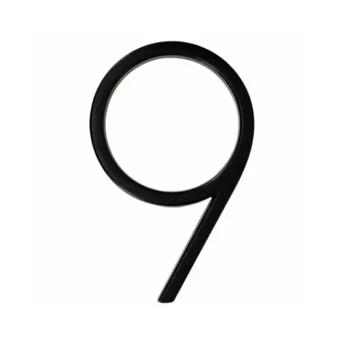 Number Distinctions 5" Black Metal Screw-On 9 - pack of 3