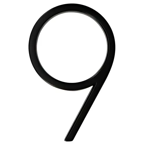 Number Distinctions 5" Black Steel Screw-On 9 Coated Number Distinctions 5" Black Steel Screw-On 9 Coated
