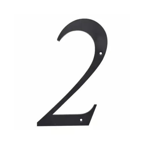 Number 6" Black Plastic Nail-On 2 - pack of 3 Number 6" Black Plastic Nail-On 2 - pack of 3