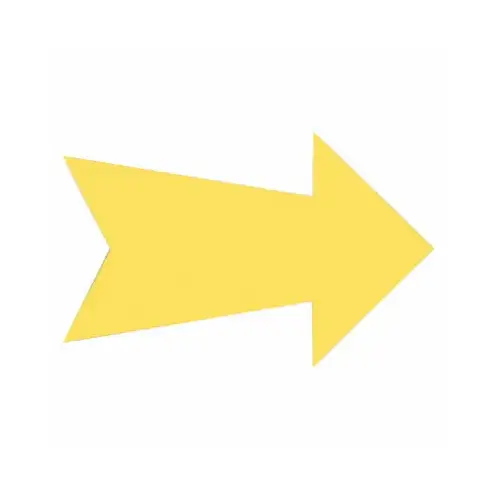 Blank Arrow Sign, Yellow Corrugated Plastic, 9 x 23 In. Blank Arrow Sign, Yellow Corrugated Plastic, 9 x 23 In.