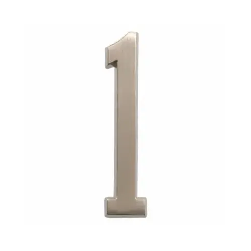 Number Distinctions 4" Silver Brushed Nickel Self-Adhesive 1 - pack of 3 Number Distinctions 4" Silver Brushed Nickel Self-Adhesive 1 - pack of 3