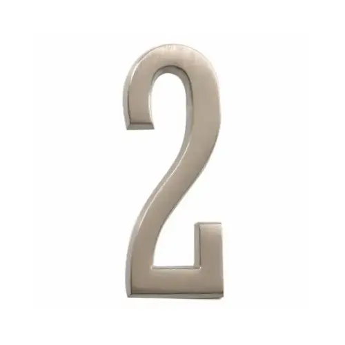 Number Distinctions 4" Silver Brushed Nickel Self-Adhesive 2 - pack of 3 Number Distinctions 4" Silver Brushed Nickel Self-Adhesive 2 - pack of 3