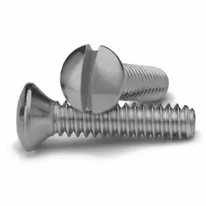 Amertac PSN Wallplate Screws No. 6 X 1/2" L Slotted Oval Head Nickel-Plated