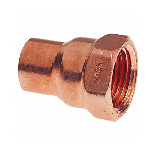 Pipe Adapter 1/2" Copper X 1/4" D FPT Copper