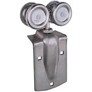 National Hardware N112-102 Sliding Barn Door Trolley Hanger Roller, Fits 1-1/2 to 2 In. Doors - pair Zinc