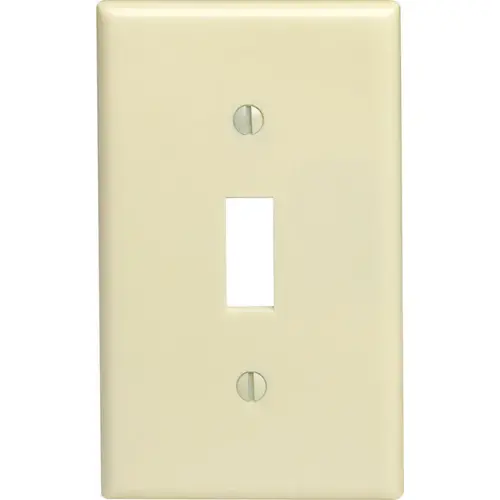 Wall Plate Ivory 1 gang Thermoset Plastic Toggle Ivory Wall Plate Ivory 1 gang Thermoset Plastic Toggle Ivory