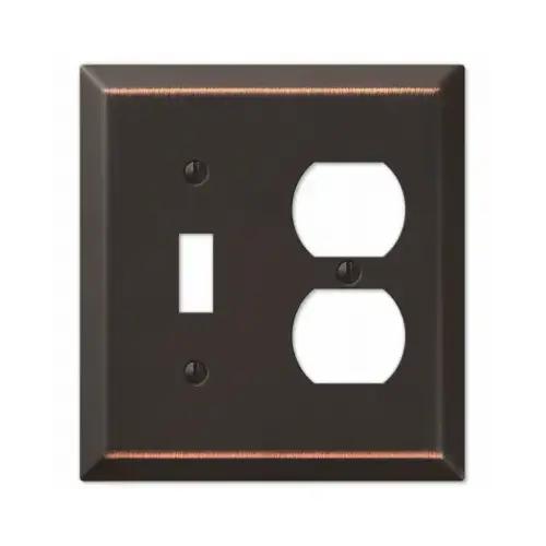 Chelsea Wall Plate, Aged Bronze, Steel, 1 Toggle/ 1 Duplex Chelsea Wall Plate, Aged Bronze, Steel, 1 Toggle/ 1 Duplex