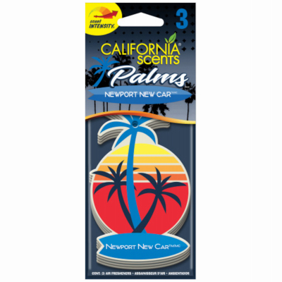 California Scents CPA022-3 Palms Paper Newport New Car Air Freshener, 3-Count - pack of 3