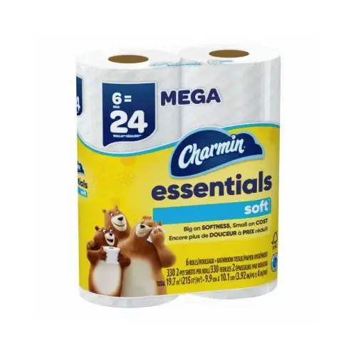 Essentials Soft 60251 Toilet Paper, Paper - pack of 6 Essentials Soft 60251 Toilet Paper, Paper - pack of 6