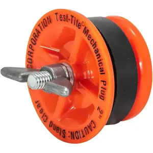 Test-Tite 83592 2 in. Plastic Twist-Tite Mechanical Wingnut Test Plug Black