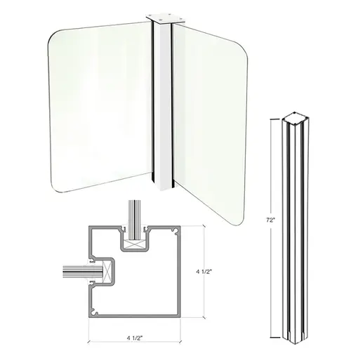 72" Sky White Cielo Corner Post Kit 72" Sky White Cielo Corner Post Kit