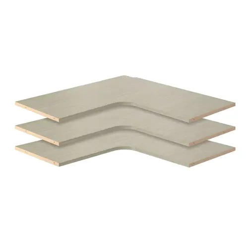 Corner Shelf 30" W X 30" D Weathered Gray Wood Laminate