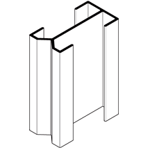CRL-U.S. Aluminum SL960 Splice Sleeve for 90 Degree Outside Corner Mullions Mill - pack of 5