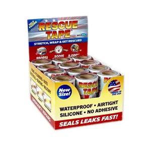 Rescue Tape RTRSB36BL Self-Sealing Tape 1" W X 5 ft. L Black/White Silicone Black/White