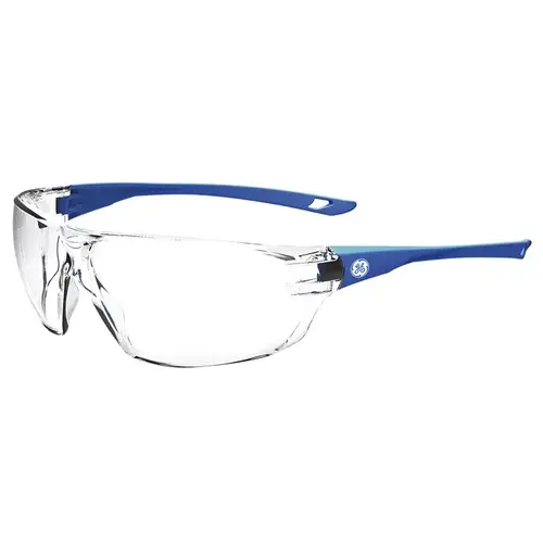Impact-Resistant Safety Glasses 03 Series Anti-Fog Clear Lens Blue Frame