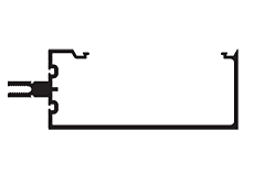 CRL-U.S. Aluminum BW46411 Open Back Horizontal Mullion - 24'-2", Clear Anodized Class 1 - 300" Stock Length