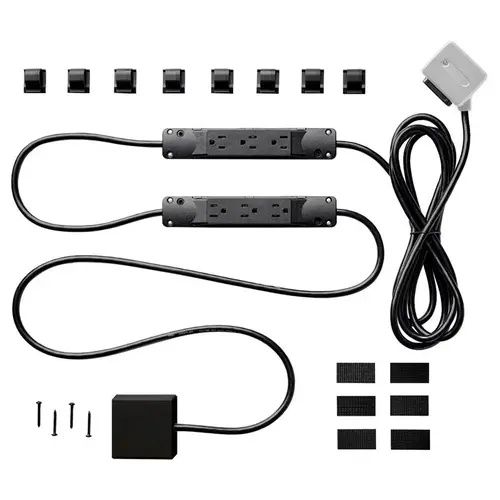 Surge Protector 10 ft. L 7 outlets Black 1000 J Black