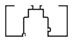 CRL-U.S. Aluminum 1G60511 Door Jamb for 1-5/16" Glass, Clear Anodized Class 1 - 24'-2" Stock Length