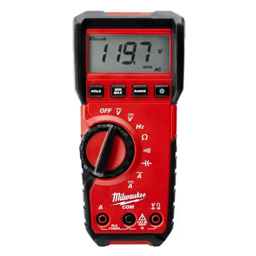 Digital Multimeter, Up To 600 Volt Red Digital Multimeter, Up To 600 Volt Red