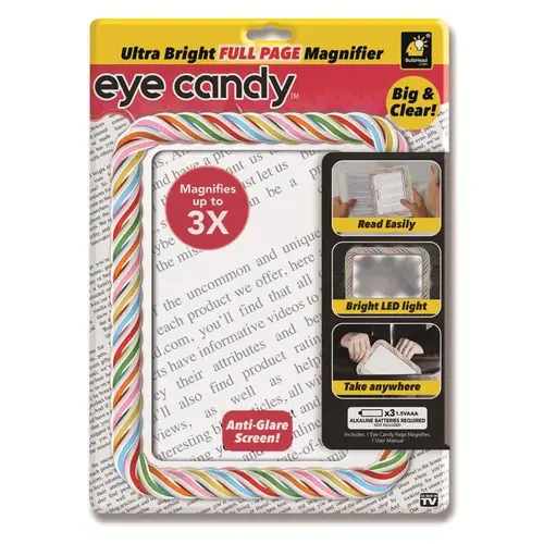 Full Page Magnifier Eye Candy Glass Multicolored Full Page Magnifier Eye Candy Glass Multicolored