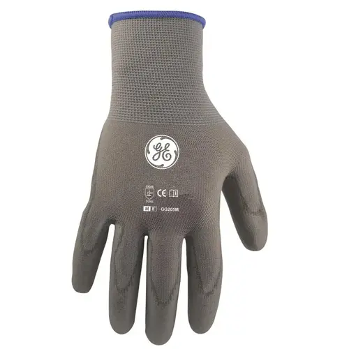 Dipped Gloves Unisex Gray M Gray Pair Dipped Gloves Unisex Gray M Gray Pair