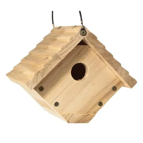 Bird House 6.25" H X 6.8" W X 7.13" L Red Cedar Brown