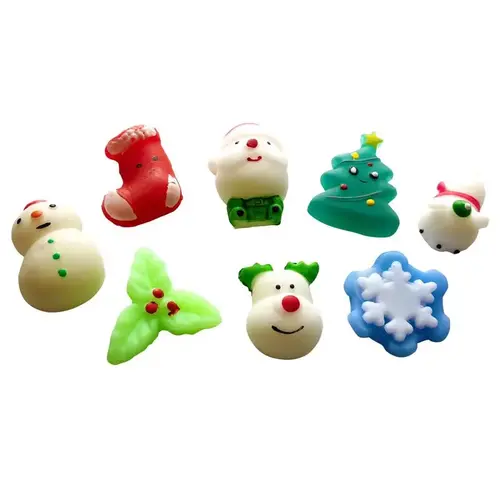 Christmas Squishies Rubber Multicolored Multicolored - pack of 20 Christmas Squishies Rubber Multicolored Multicolored - pack of 20