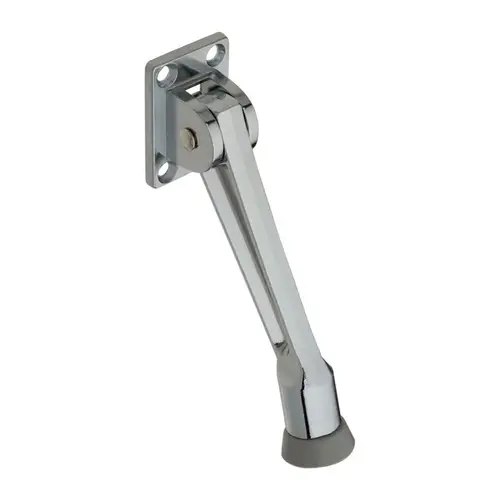 Door Stop Zinc w/Rubber Tip Chrome Silver Mounts to door Chrome Door Stop Zinc w/Rubber Tip Chrome Silver Mounts to door Chrome