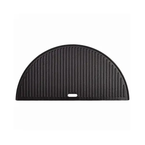 Big Joe 12 In. W. x 24 In. L. Half Moon Cast Iron Reversible Griddle Black