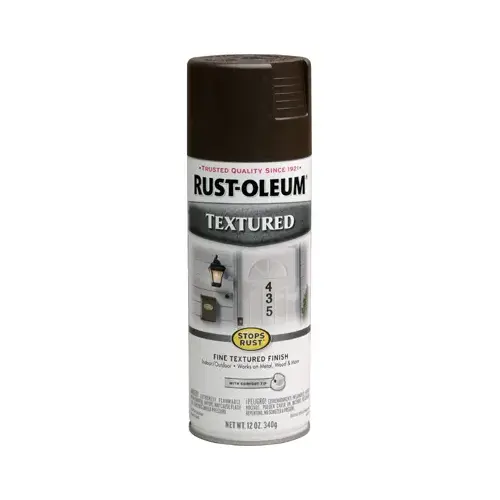 STOPS RUST Textured Spray Dark Brown, Solvent-Like, Dark Brown, 12 oz, Aerosol Can STOPS RUST Textured Spray Dark Brown, Solvent-Like, Dark Brown, 12 oz, Aerosol Can