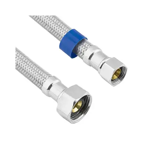 Faucet Supply Line 3/8" Compression T X 1/2" D FIP 9" Braided Stainless Steel Faucet Supply Line 3/8" Compression T X 1/2" D FIP 9" Braided Stainless Steel
