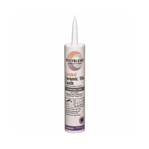 Polyblend Ceramic Tile Caulk, Sanded, Platinum, 10.5 oz.
