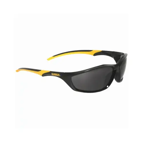 Safety Glasses, Hard-Coated Lens, Polycarbonate Lens, Full Frame, Black/Yellow Frame Safety Glasses, Hard-Coated Lens, Polycarbonate Lens, Full Frame, Black/Yellow Frame