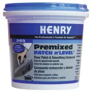 HENRY 12063 345 Patch n' Level Premixed Floor Patch and Smoothing Compound, Off-White, 1 qt Pail
