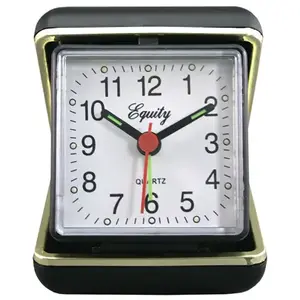 La Crosse 20080 Travel Alarm Clock Equity 3.5" Black Analog Battery Operated Black