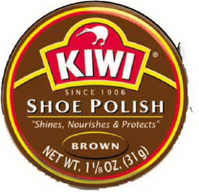 KIWI 10113 Shoes Polish, Brown, Paste, 1.125 oz Can