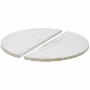 Kamado Joe BJ-HDP BIG JOE Heat Deflector Plate, Half-Moon, Ceramic, White, For: Big Joe 24 in Grill