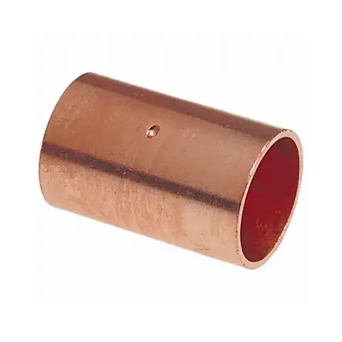 Copper Pipe Coupling With Stop, 1/2-In. CxC Copper Pipe Coupling With Stop, 1/2-In. CxC