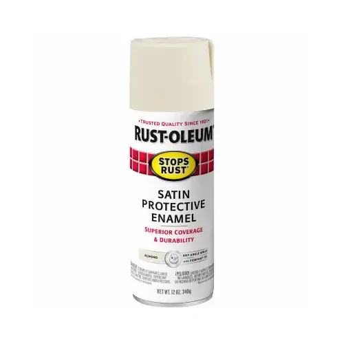 STOPS RUST Enamel Paint, Low Satin, Almond, 12 oz, Aerosol Can STOPS RUST Enamel Paint, Low Satin, Almond, 12 oz, Aerosol Can
