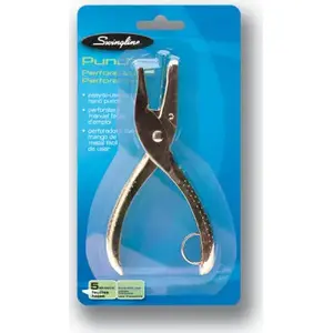 Swingline A7074005B Paper Punch Work Essentials 5 Sheet Capacity Single Hole Silver Silver