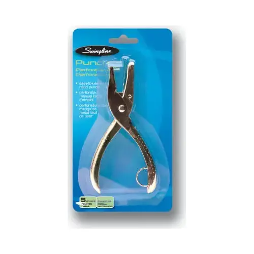 Paper Punch Work Essentials 5 Sheet Capacity Single Hole Silver Silver