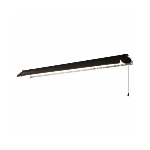 Shop Light, 120 V, 40 W, LED Lamp, 4153 Lumens Lumens, 4000 K Color Temp, Black, Suspended Mounting