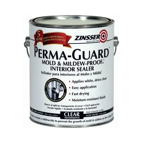 Mold and Mildew-Proof Paint Perma-Guard Flat/Matte Clear Water-Based Interior 1 gal Clear - pack of 2 Mold and Mildew-Proof Paint Perma-Guard Flat/Matte Clear Water-Based Interior 1 gal Clear - pack of 2