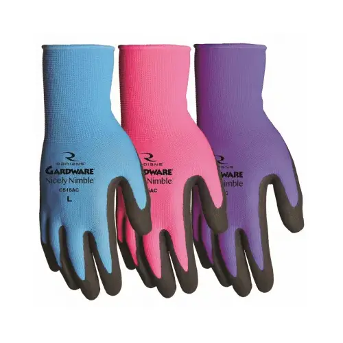 15ga Lg Gradware Nylon Sgl Palm Coating Gloves Pair