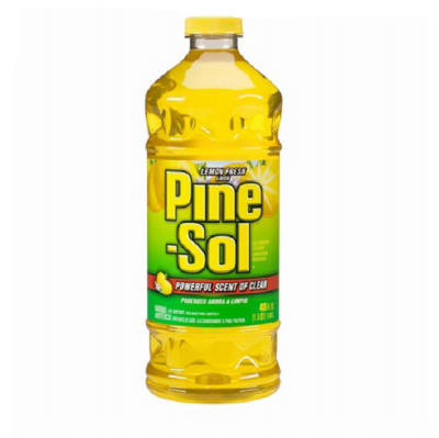 Pine-Sol 40199 All-Purpose Cleaner, 48 oz Bottle, Liquid, Fresh Lemon, Yellow