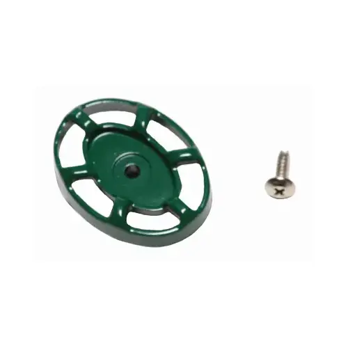 Sillcock Wheel Handle with Screw, Aluminum Green