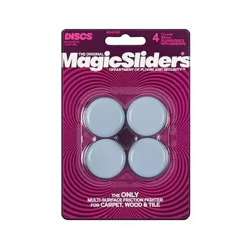 1-1/2 In. Round Self Adhesive Furniture Glide,(4-Pack) Gray 1-1/2 In. Round Self Adhesive Furniture Glide,(4-Pack) Gray