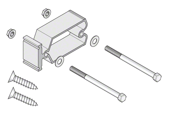 CRL-U.S. Aluminum AP538 Horizontal Jamb Mullion Shear Block and Bolt Package for Up to 2.91 PSI Mill - pack of 6
